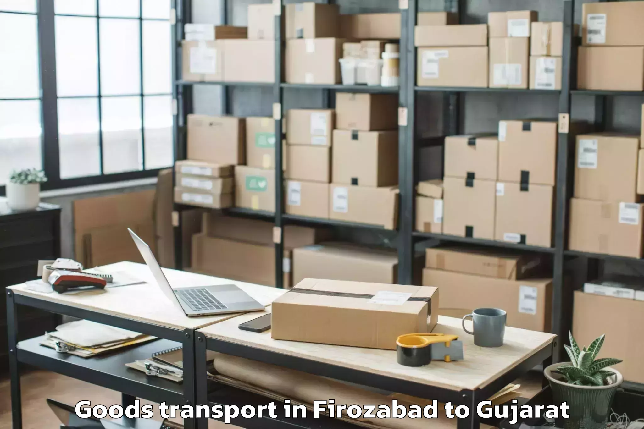 Top Firozabad to Kadodara Goods Transport Available